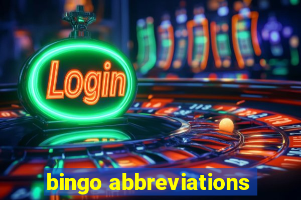 bingo abbreviations