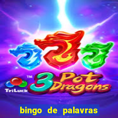 bingo de palavras 3 ano