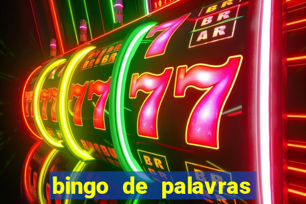 bingo de palavras 3 ano