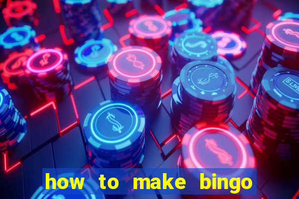 how to make bingo cards in excel