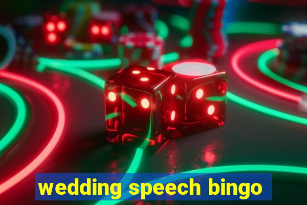 wedding speech bingo