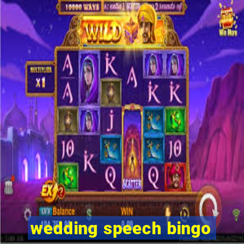 wedding speech bingo