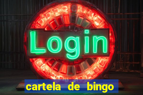 cartela de bingo de letras