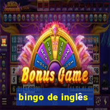 bingo de inglês