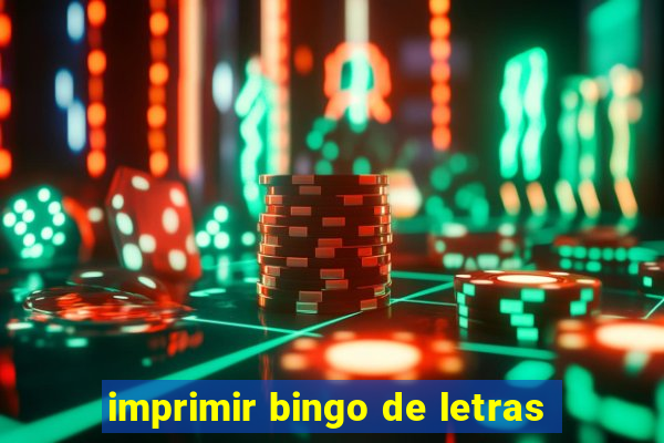 imprimir bingo de letras