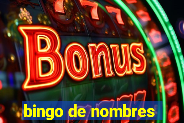 bingo de nombres